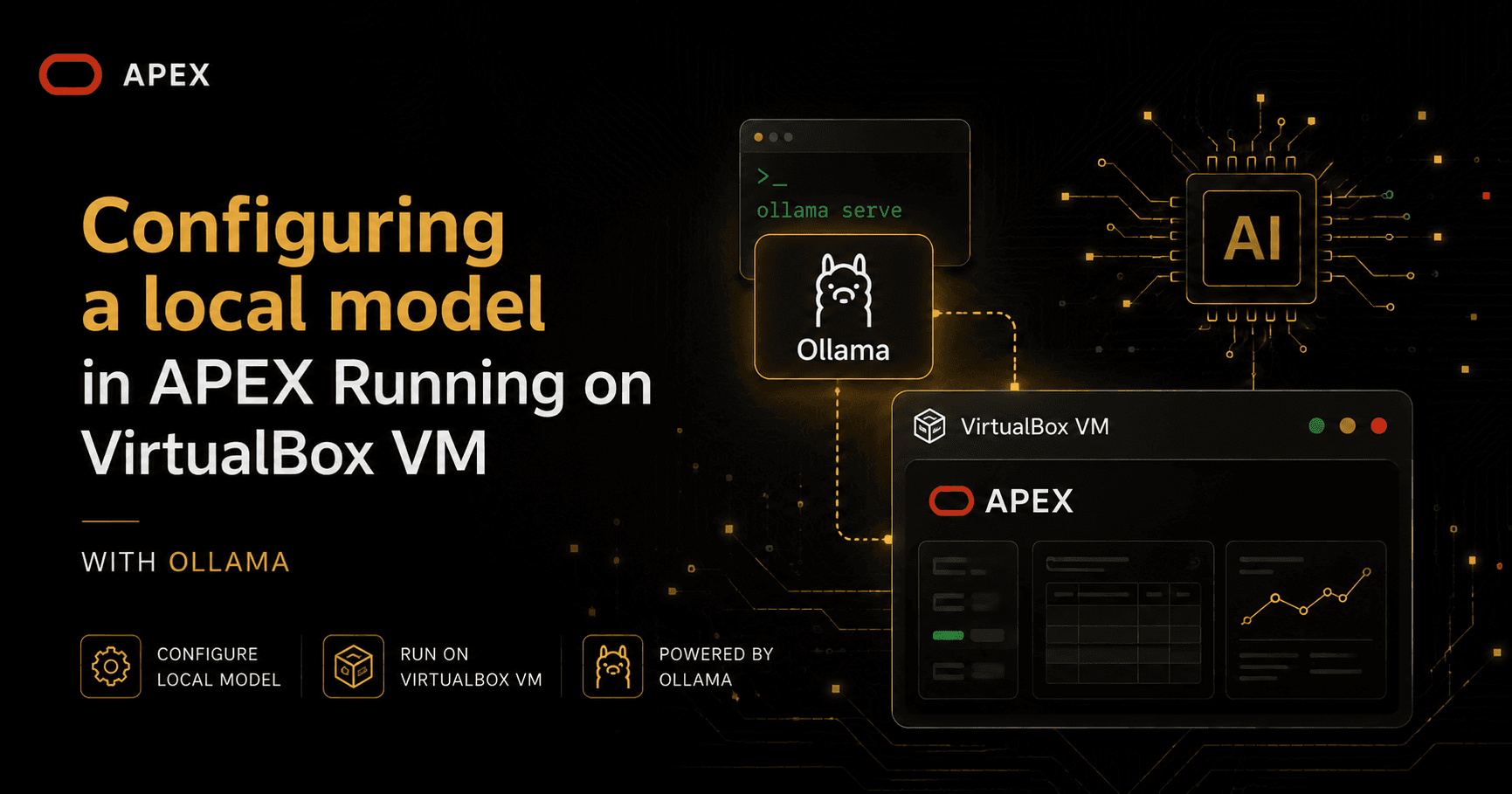 Configuring a local model in APEX Running on VirtualBox VM